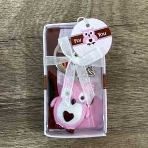 24 pink owl keychain party favor baby shower